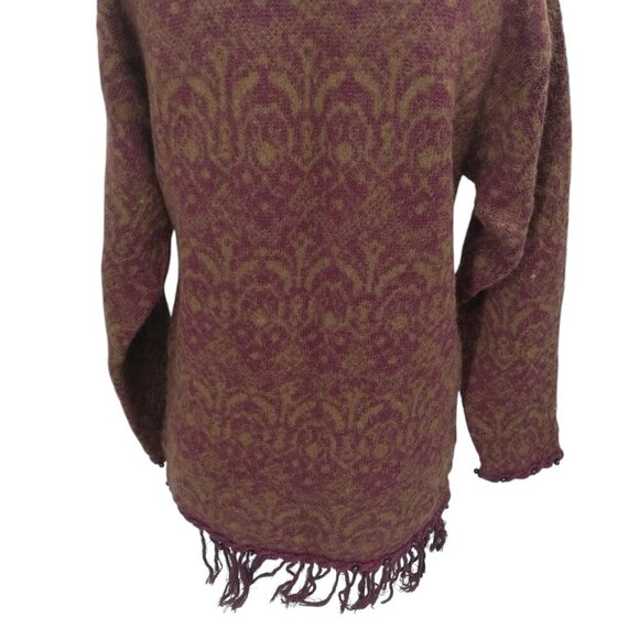 Vintage Express Beaded Embroidered Fringe V-Neck Sweater Size XS Tunic Boho - Picture 9 of 11